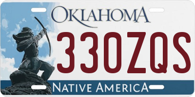 OK license plate 330ZQS