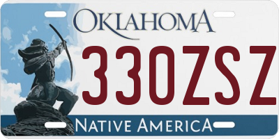 OK license plate 330ZSZ