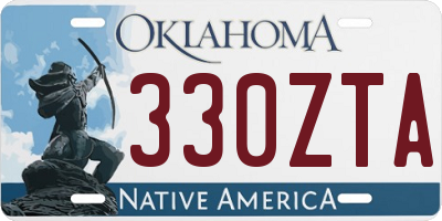 OK license plate 330ZTA