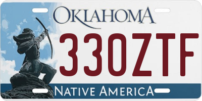 OK license plate 330ZTF