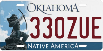 OK license plate 330ZUE