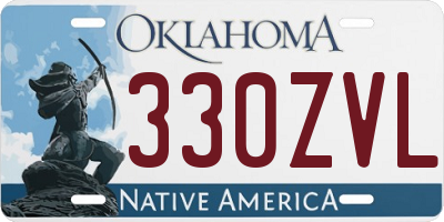 OK license plate 330ZVL