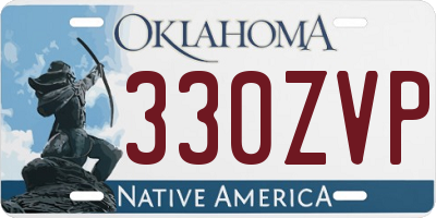 OK license plate 330ZVP