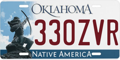 OK license plate 330ZVR