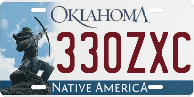 OK license plate 330ZXC