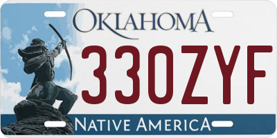 OK license plate 330ZYF