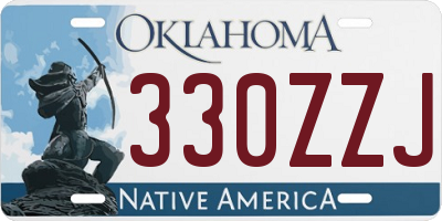 OK license plate 330ZZJ