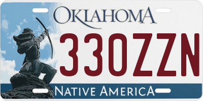OK license plate 330ZZN