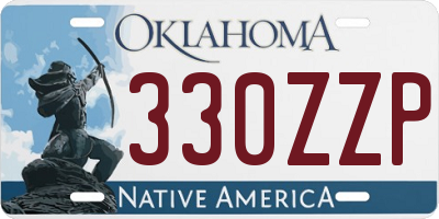 OK license plate 330ZZP