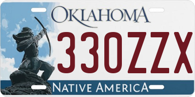 OK license plate 330ZZX