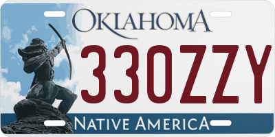 OK license plate 330ZZY
