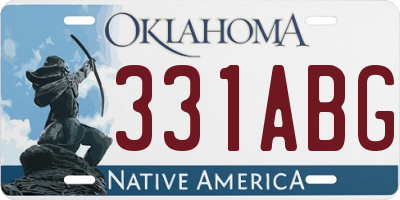 OK license plate 331ABG