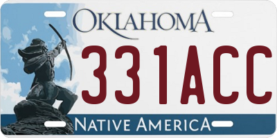 OK license plate 331ACC