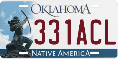 OK license plate 331ACL