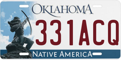 OK license plate 331ACQ