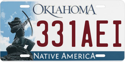 OK license plate 331AEI