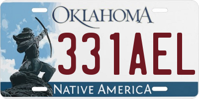 OK license plate 331AEL