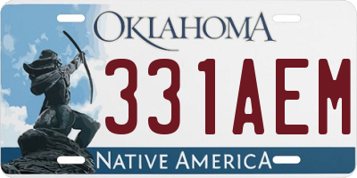OK license plate 331AEM