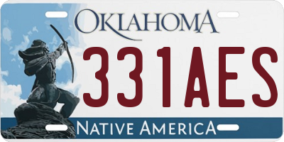 OK license plate 331AES
