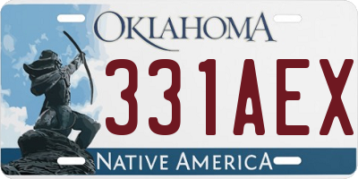 OK license plate 331AEX