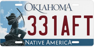 OK license plate 331AFT