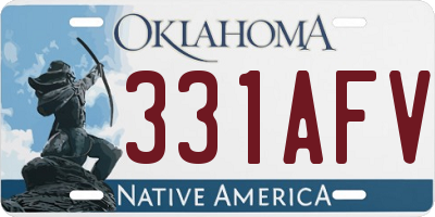 OK license plate 331AFV