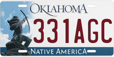 OK license plate 331AGC