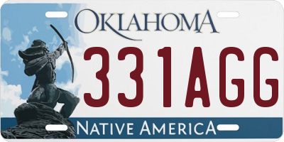 OK license plate 331AGG