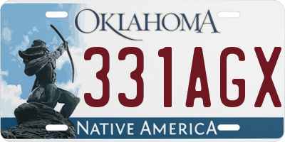 OK license plate 331AGX