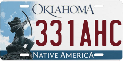 OK license plate 331AHC