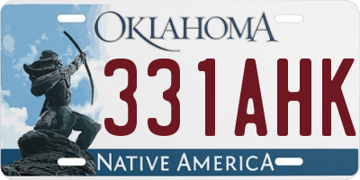 OK license plate 331AHK