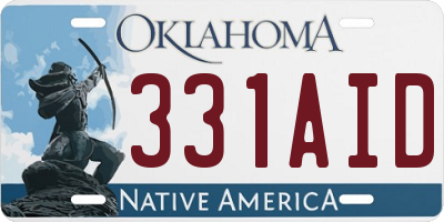 OK license plate 331AID
