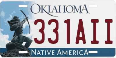 OK license plate 331AII