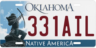 OK license plate 331AIL