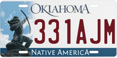 OK license plate 331AJM