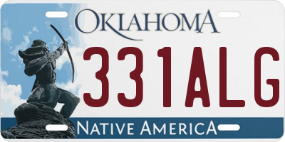 OK license plate 331ALG