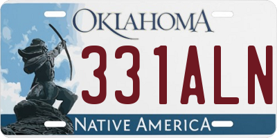 OK license plate 331ALN