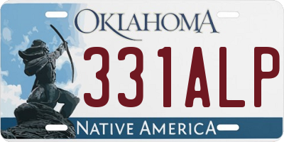 OK license plate 331ALP