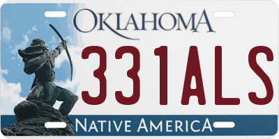 OK license plate 331ALS