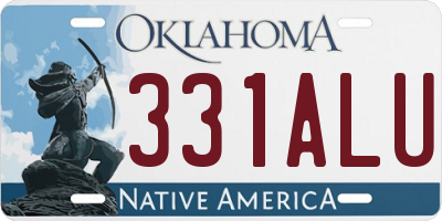 OK license plate 331ALU