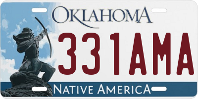 OK license plate 331AMA