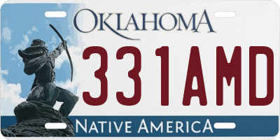 OK license plate 331AMD