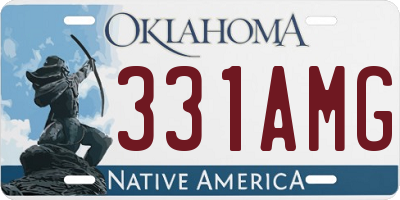 OK license plate 331AMG