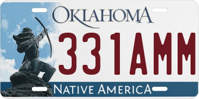 OK license plate 331AMM
