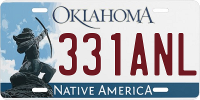 OK license plate 331ANL