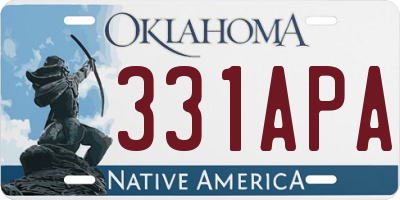 OK license plate 331APA