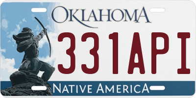 OK license plate 331API
