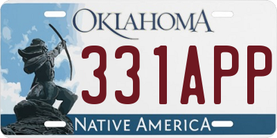 OK license plate 331APP