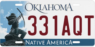OK license plate 331AQT