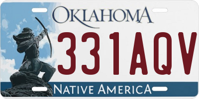 OK license plate 331AQV
